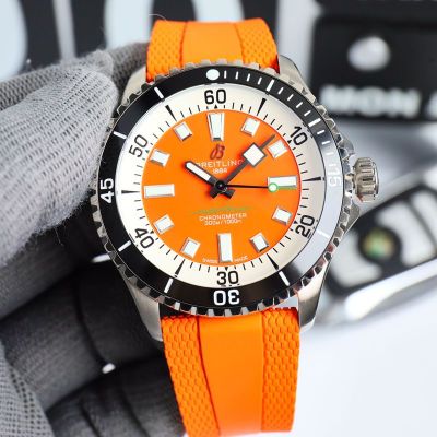 GR Factory Breitling Superocean  42MM Orange Watch breitling chronometre superocean edition speciale etanche 200m